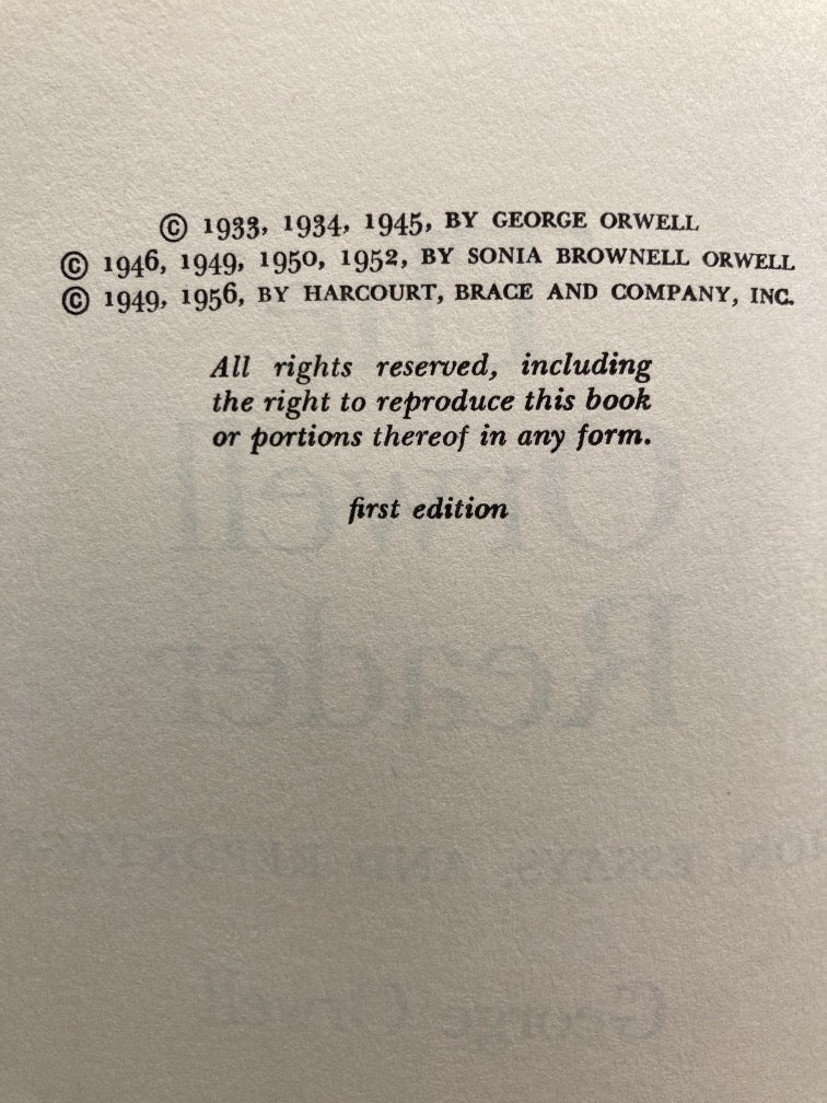 The Orwell Reader: Fiction, Essays, and Reportage