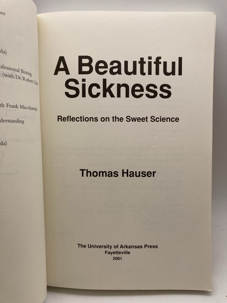 A Beautiful Sickness: Reflections on the Sweet Science