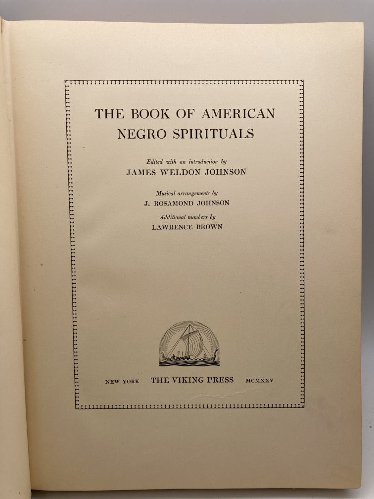 The Book of American Negro Spirituals