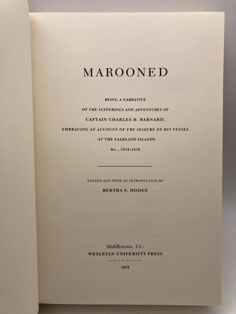 Marooned: Being a Narrative of the Sufferings and Adventures of Captain Charles H. Barnard