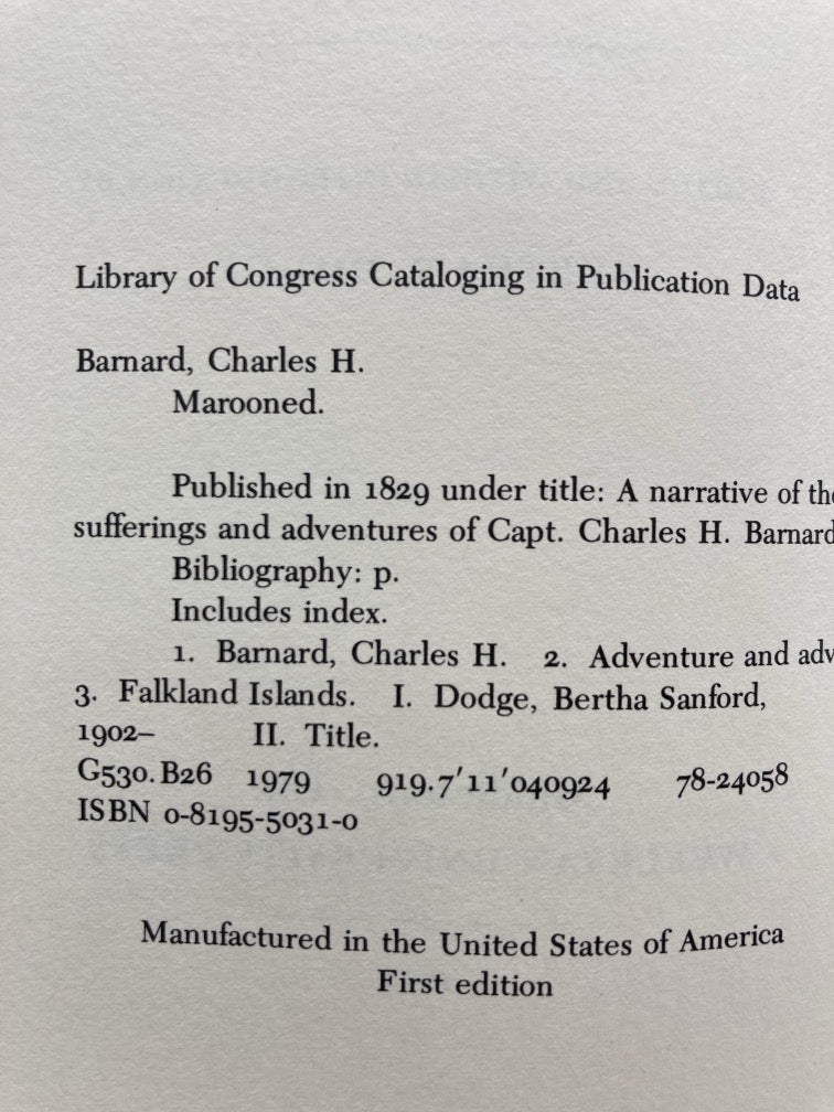 Marooned: Being a Narrative of the Sufferings and Adventures of Captain Charles H. Barnard