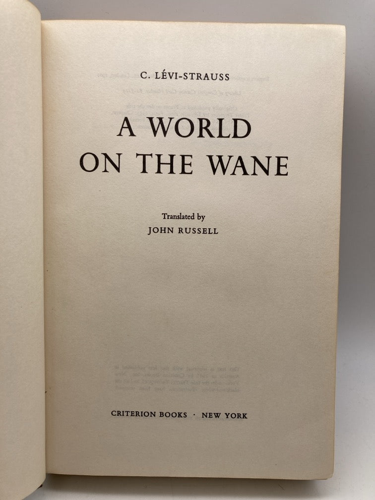 A World on the Wane (Translated by John Russell)