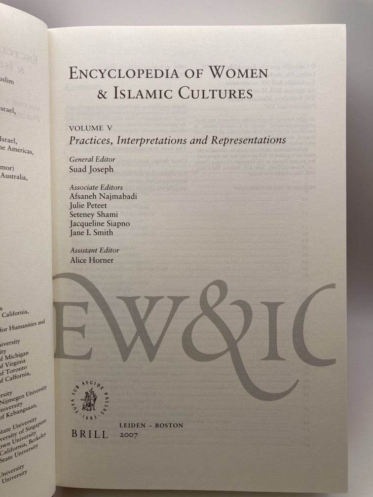 Encyclopedia of Women & Islamic Cultures: Volume 5 - Practices, Interpretations and Representations
