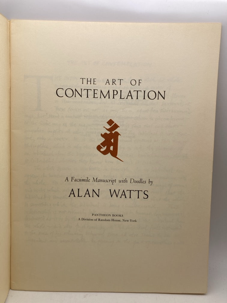 The Art of Contemplation: A Facsimile Manuscript with Doodles by Alan Watts (Copy)
