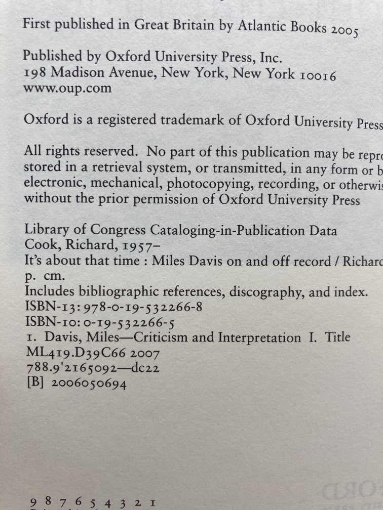 It's About that Time: Miles Davis On And Off Record