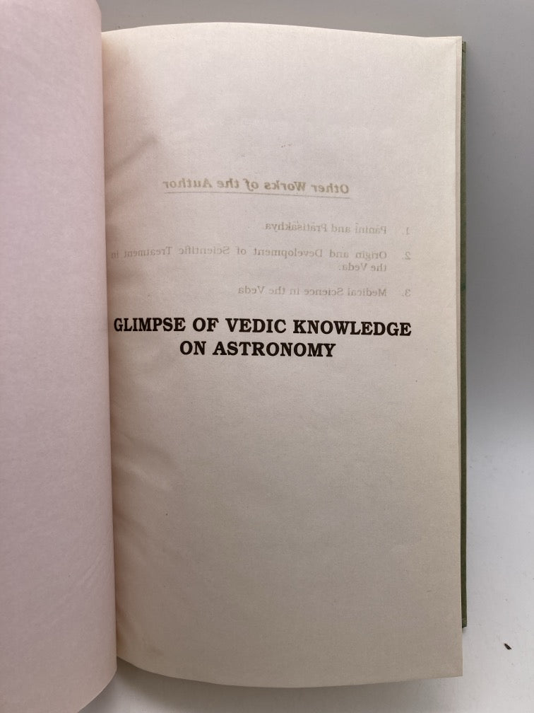 Glimpse of Vedic Knowledge on Astronomy