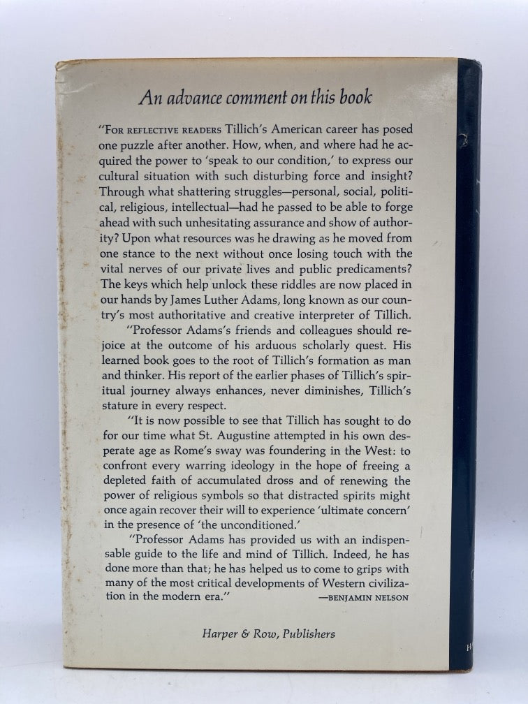 Paul Tillich's Philosophy of Culture, Science and Religion