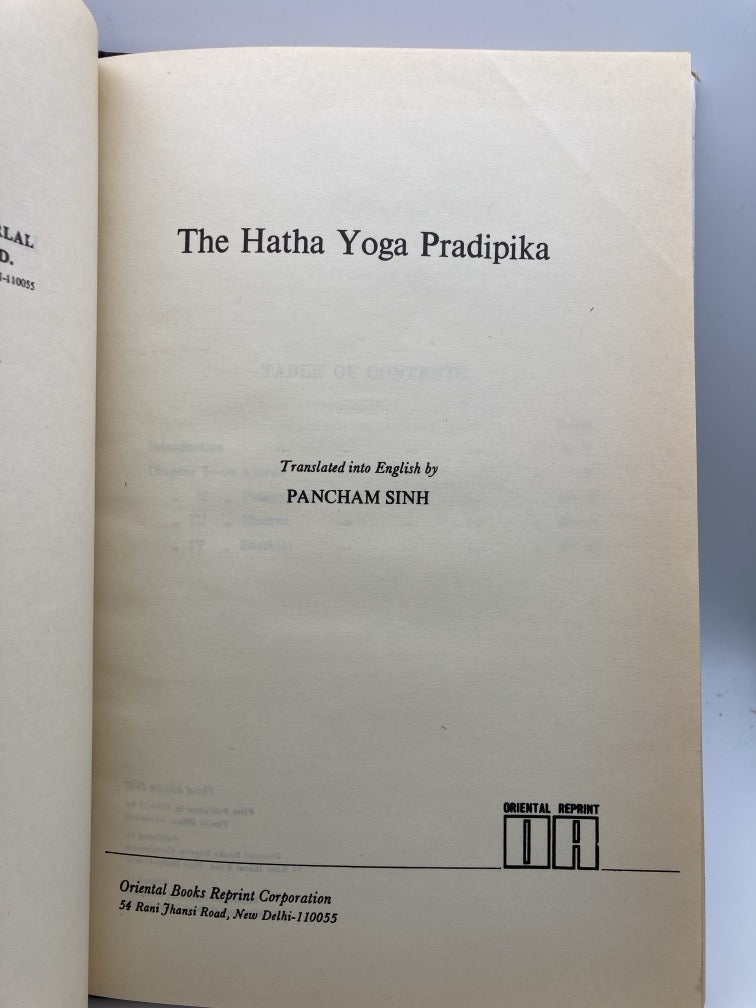 The Hatha Yoga Pradipika