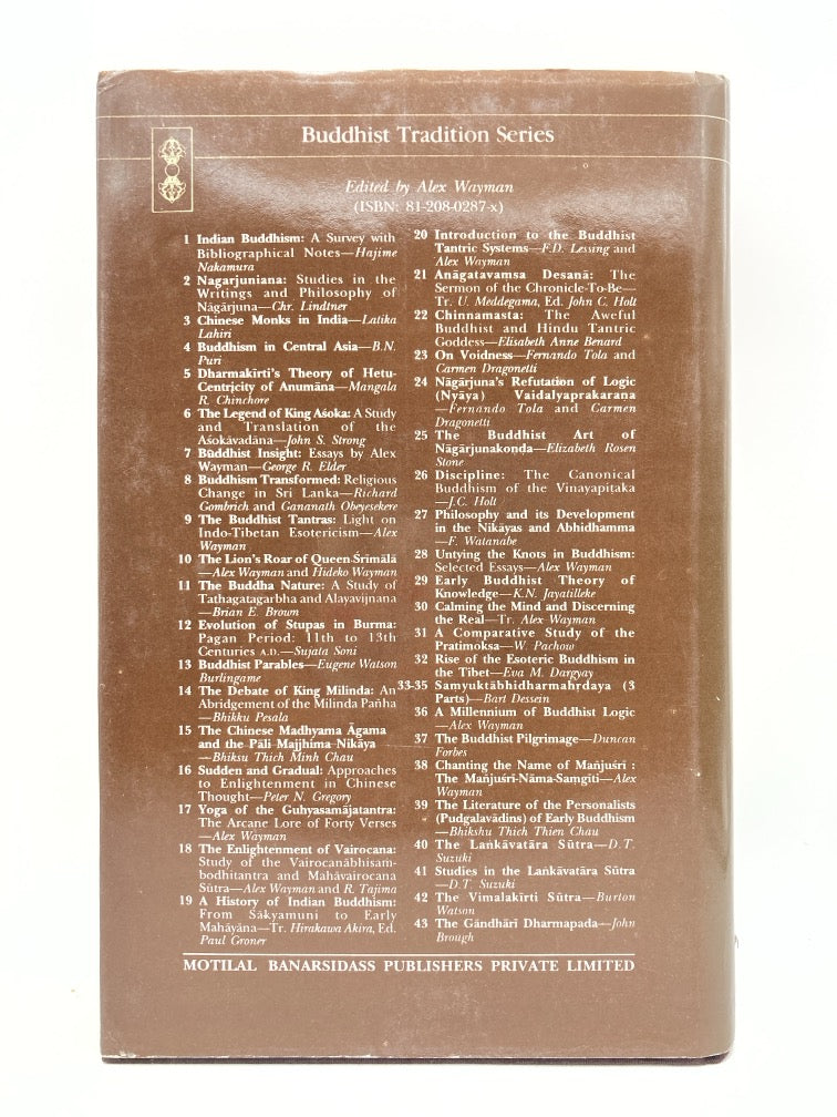 Buddhism in Central Asia (Buddhist Tradition Series)
