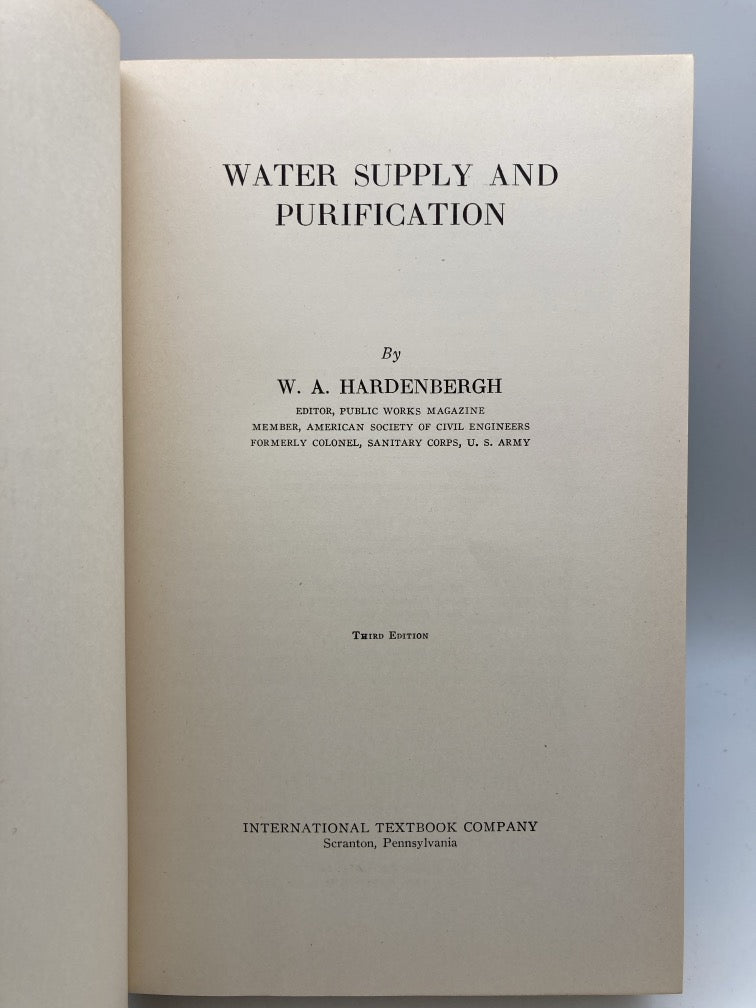 Water Supply and Purification