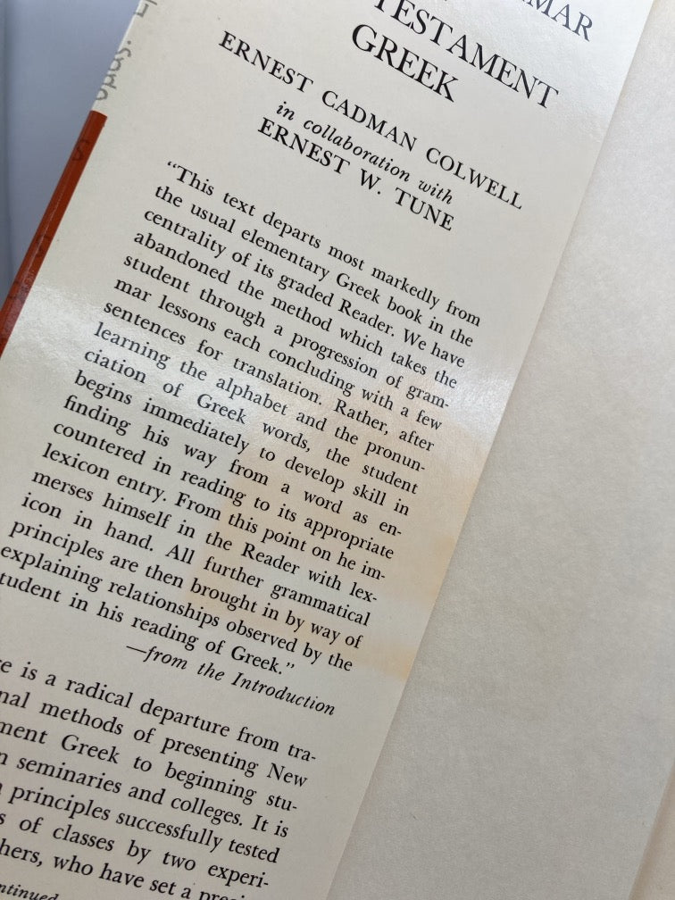 A Beginner's Reader-Grammar for New Testament Greek