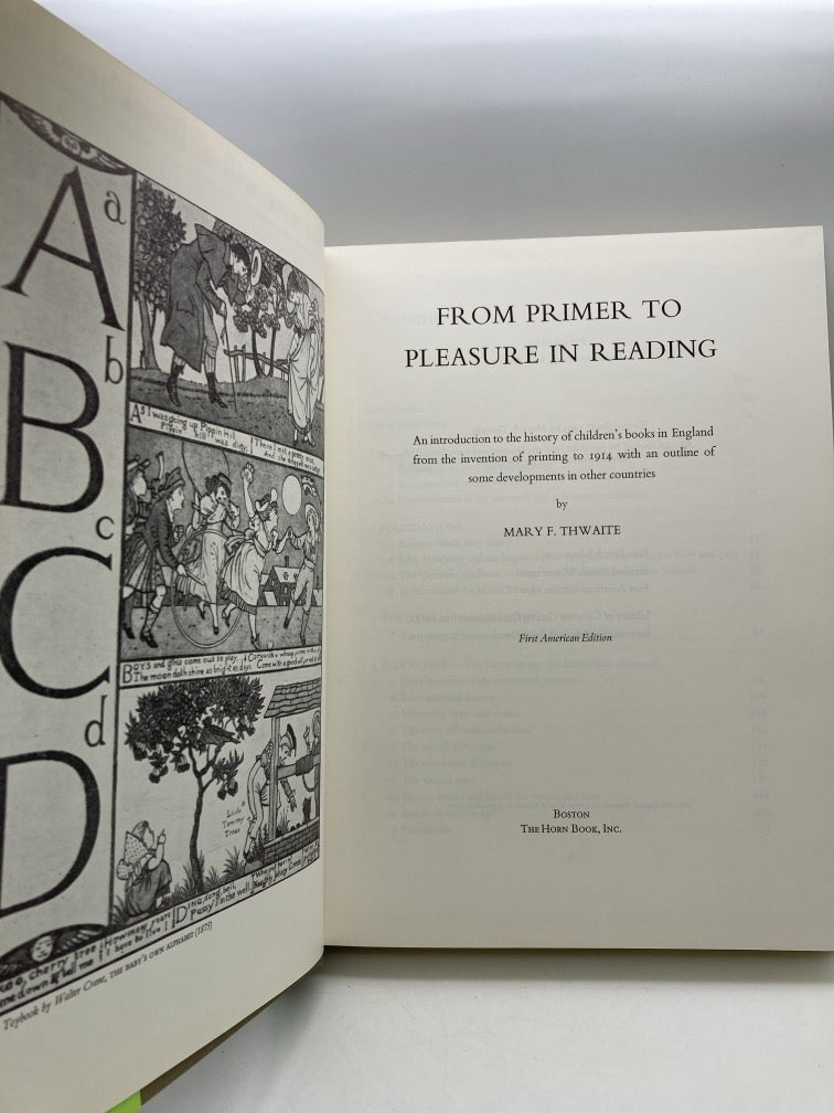 From Primer to Pleasure in Reading: An Introduction to the History of Children's Books in England