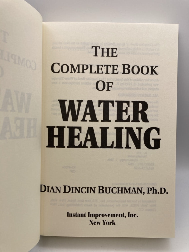 The Complete Book of Water Healing