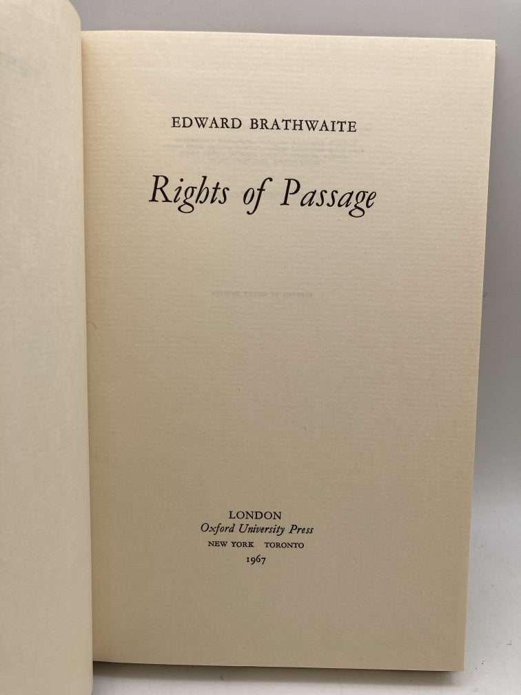 Rights of Passage and Masks by Edward Brathwaite