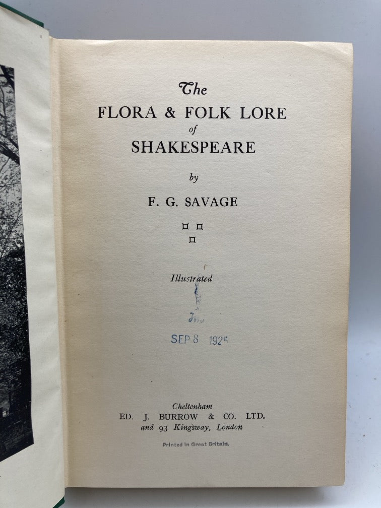 The Flora & Folk Lore of Shakespeare