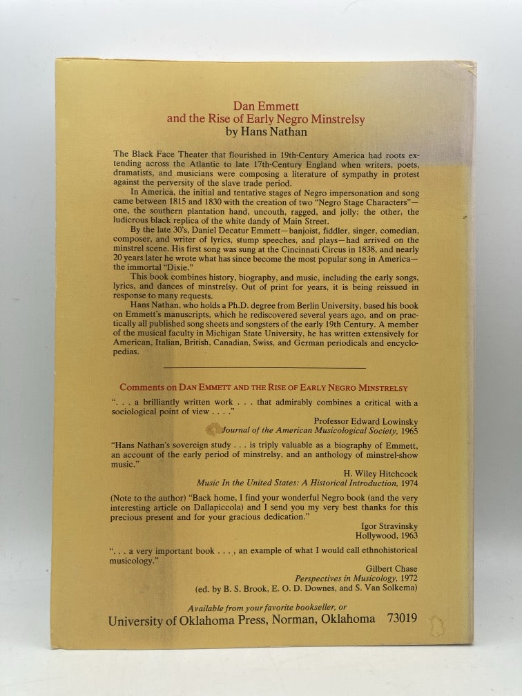 Dan Emmett and the Rise of Early Negro Minstrelsy