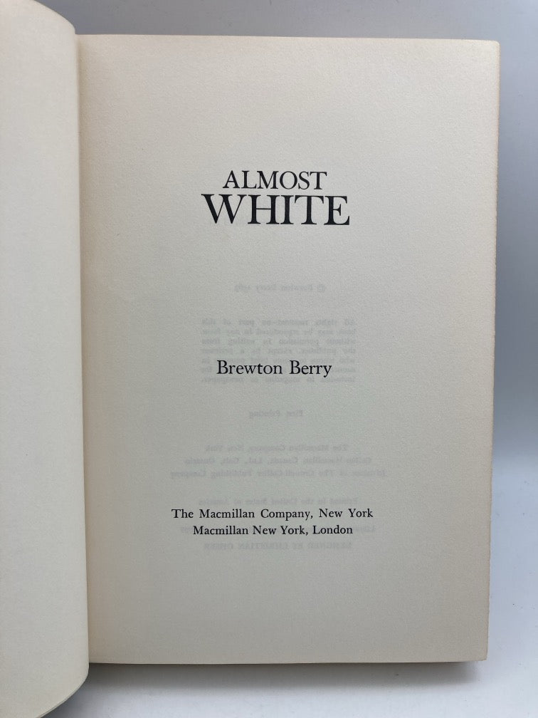 Almost White: A Study of Certain Racial Hybrids in the Eastern United States