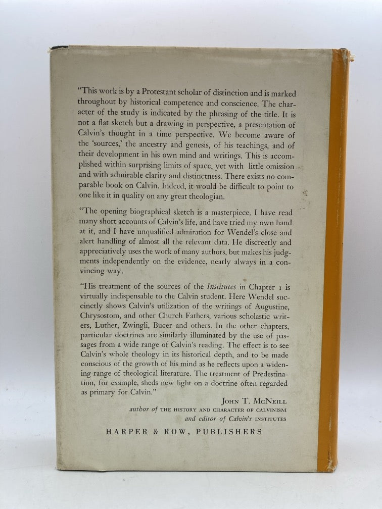 Calvin: Origins and Development of His Religiou Thought