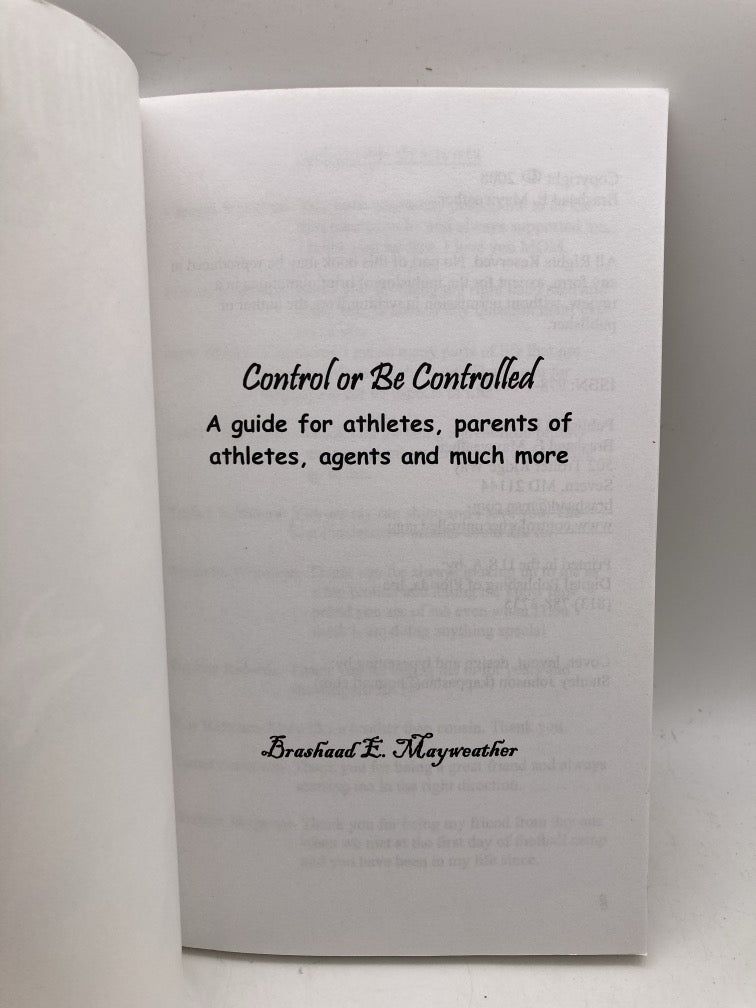 Control or be Controlled: For the Athlete by the Athlete
