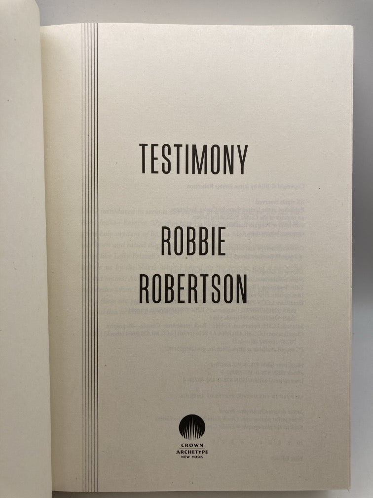 Testimony (signed first edition)