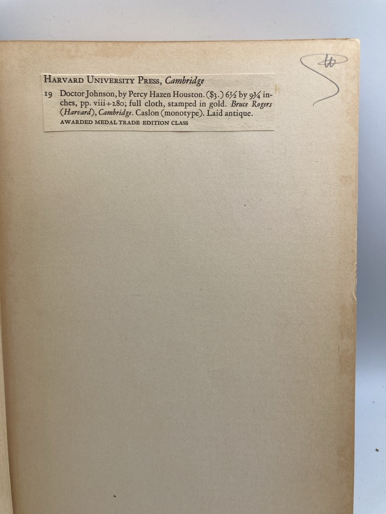 Doctor Johnson: A Study in Eighteenth Century Humanism