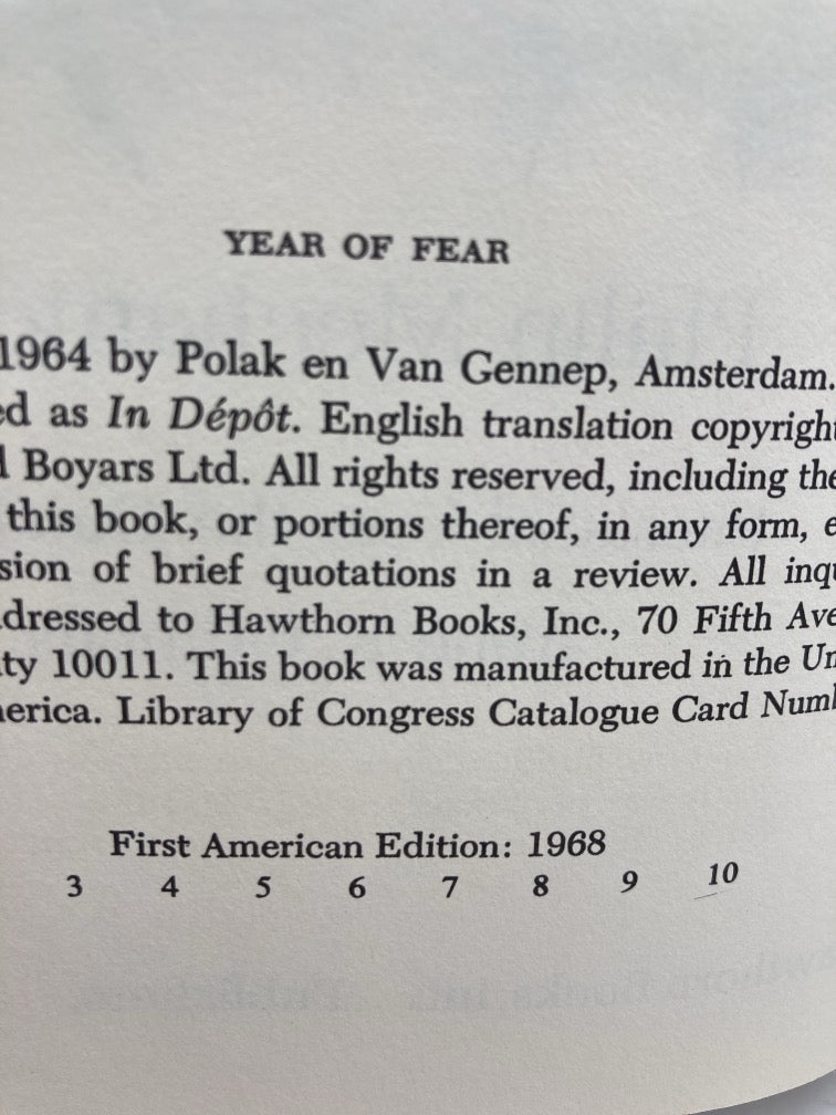 Year of Fear: A Jewish Prisoner Waits for Ausschwitz