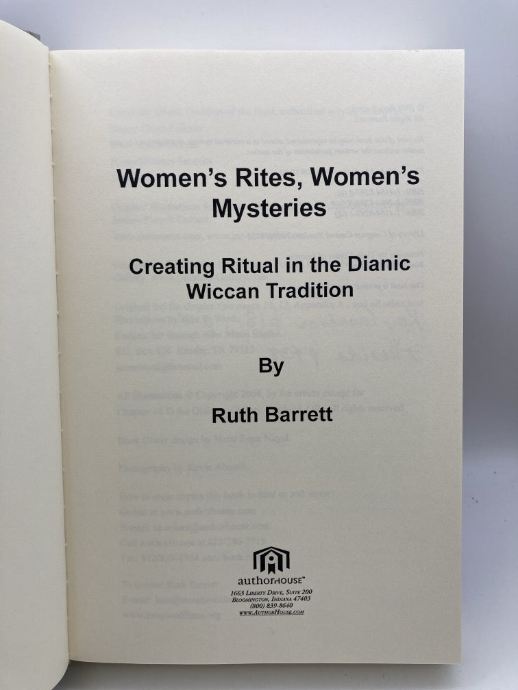 Women's Rites, Women's Mysteries: Creating Ritual in the Dianic Wiccan Tradition