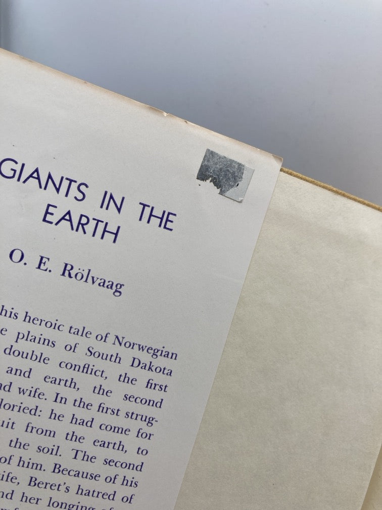 Giants in the Earth: A Saga of the Prairie