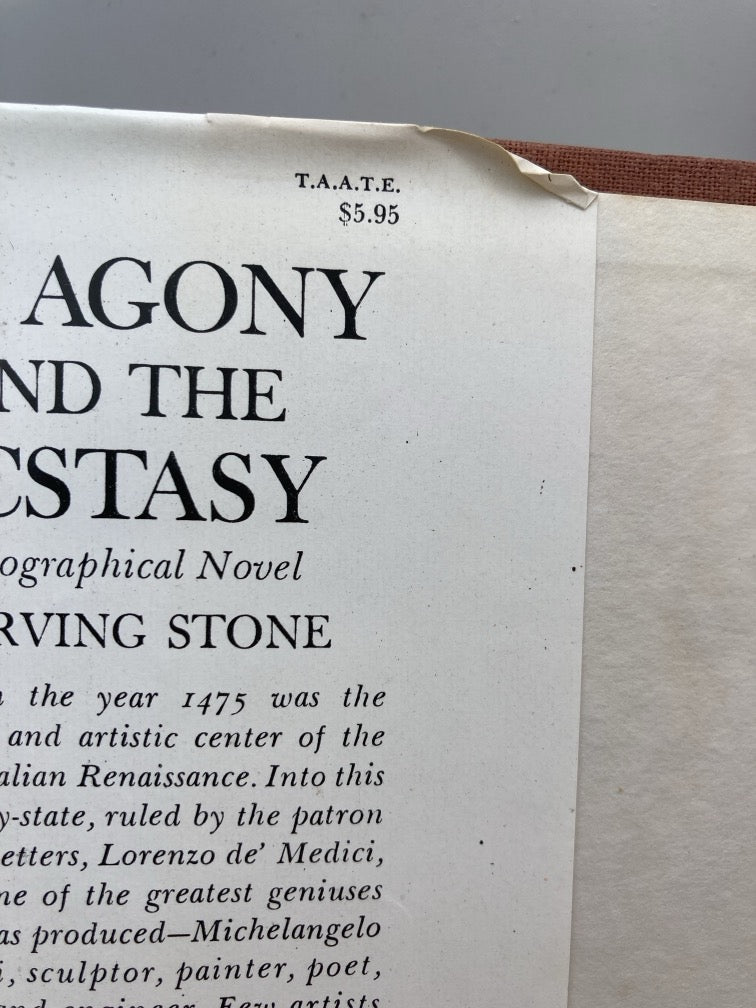 The Agony and the Ecstasy: A Novel of Michelangelo