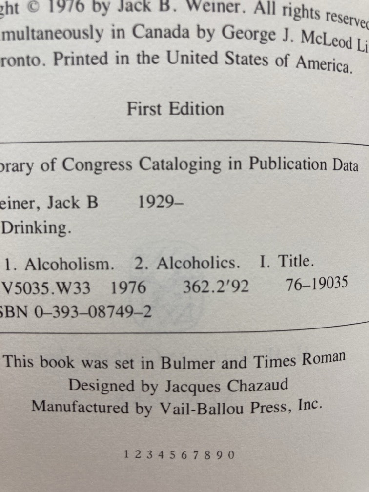 Drinking: A Three-Year Investigation of One of America's Biggest Killers