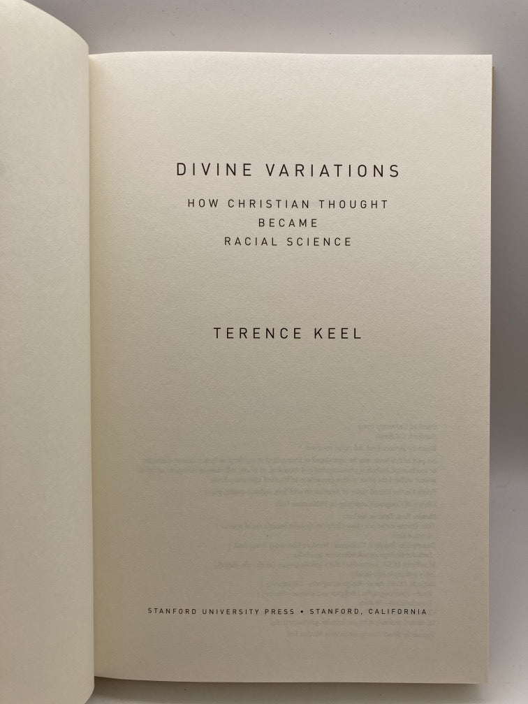 Divine Variations: How Christian Thought Became Racial Science