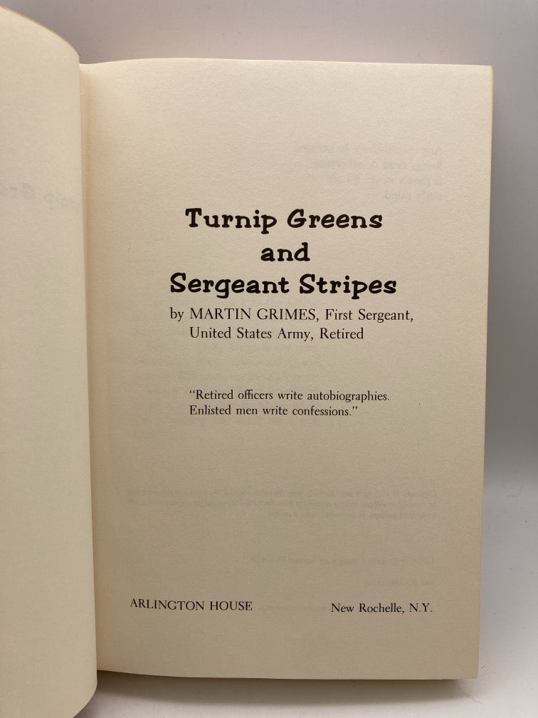 Turnip Greens and Sergeant Stripes