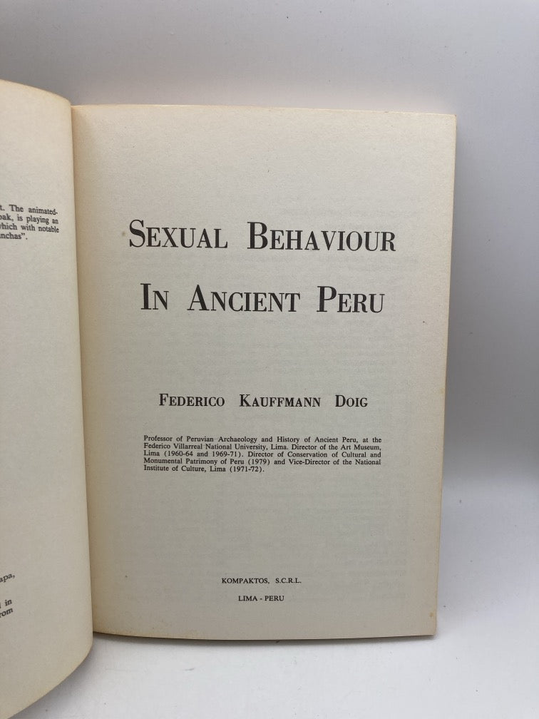 Sexual Behavior in Ancient Peru