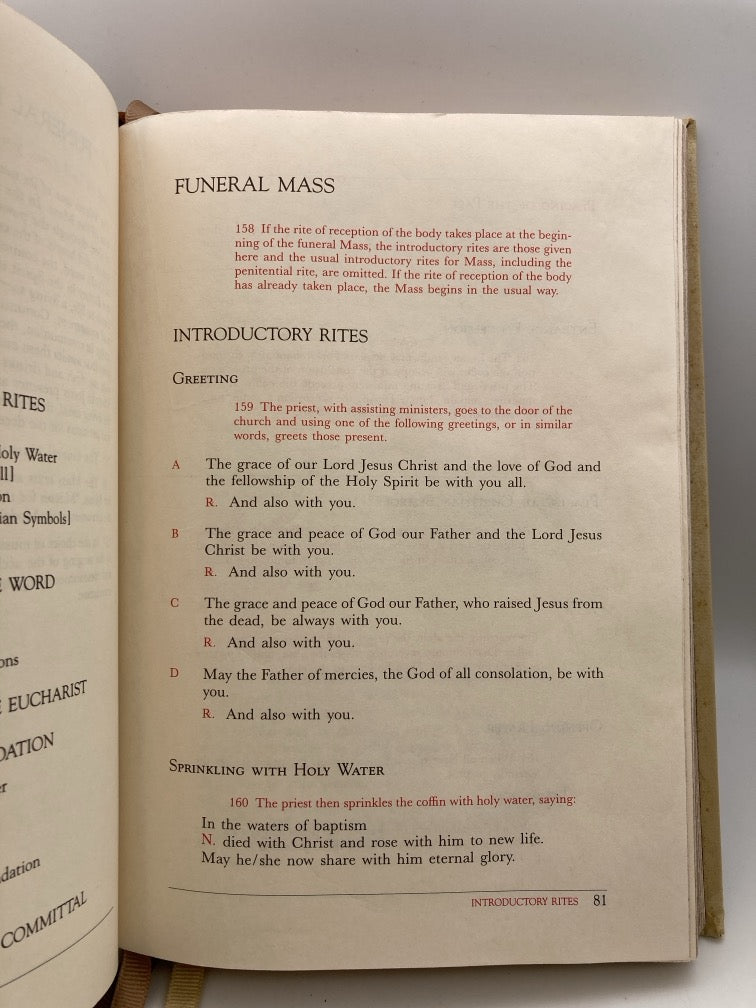 Order of Christian Funerals: Approved for Use in the Dioceses of the United States of America