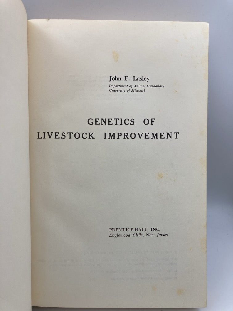 Genetics of Livestock Improvement