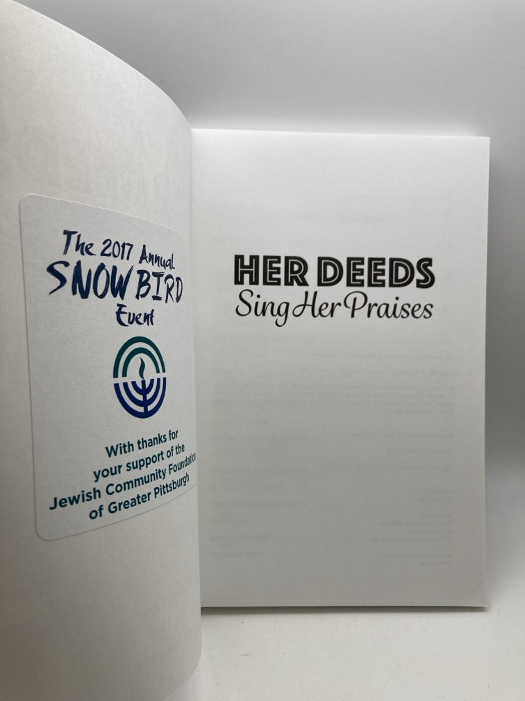 Her Deeds Sing Her Praises: Profiles of Pittsburgh Jewish Women