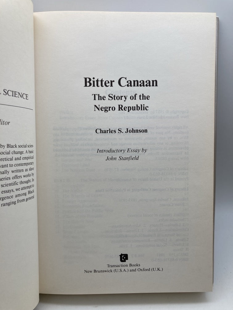 Bitter Canaan: The Story of the Negro Republic