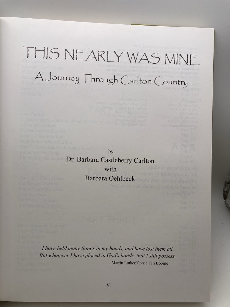 This Nearly Was Mine: A Journey Through Carlton Country