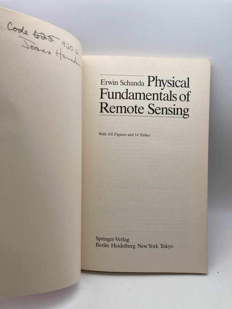 Physical Fundamentals of Remote Sensing