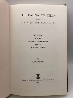The Fauna of India and the Adjacent Countries: Pisces