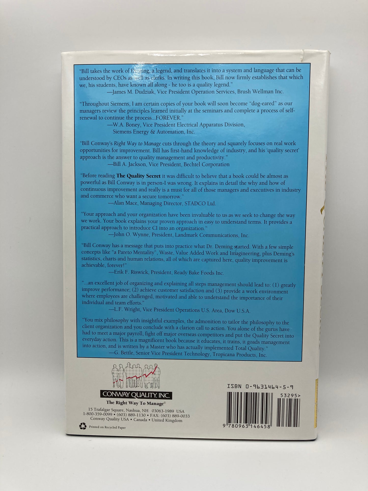 The Quality Secret: The Right Way to Manage