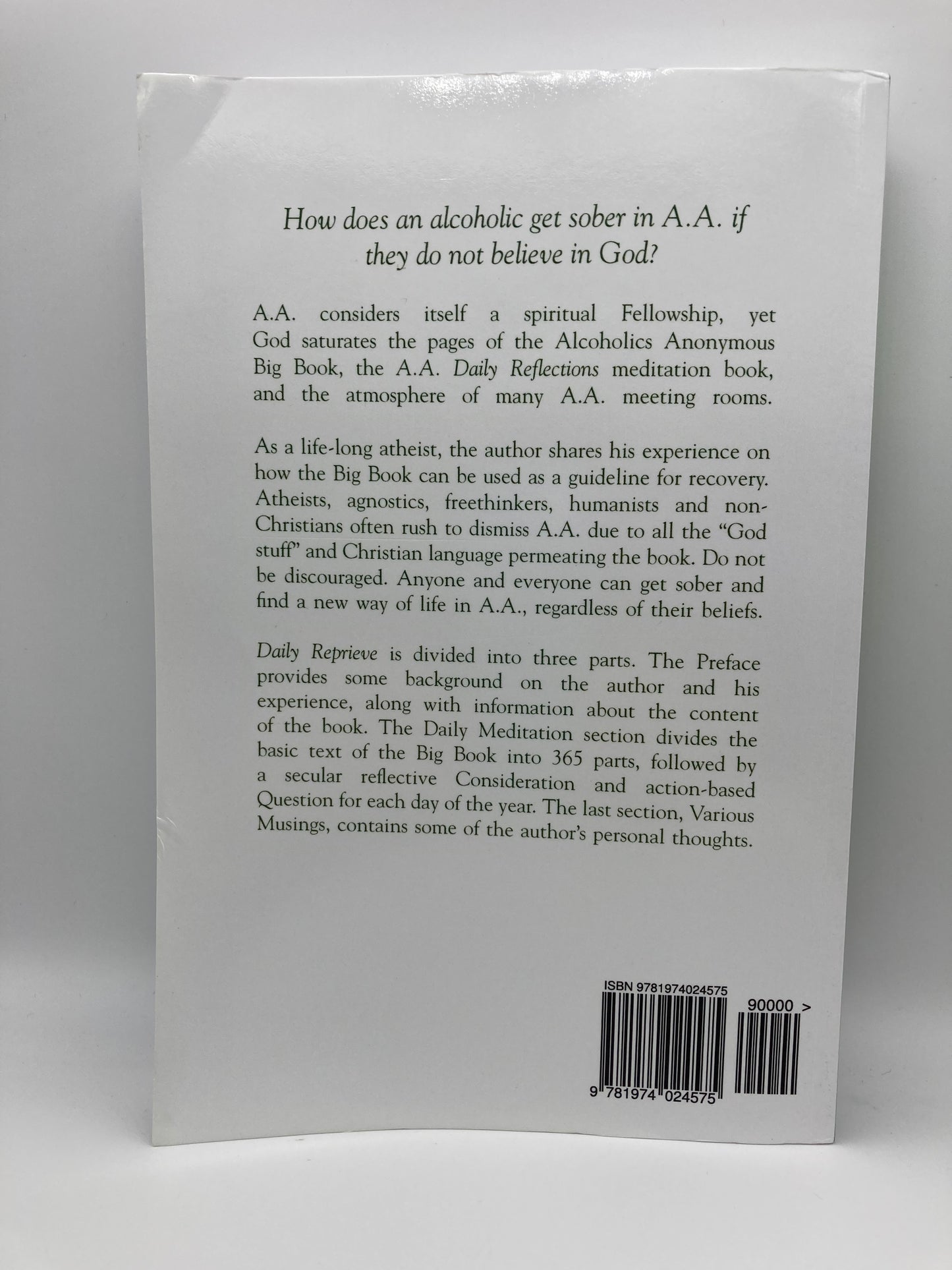 Daily Reprieve: A.A. for Atheists & Agnostics