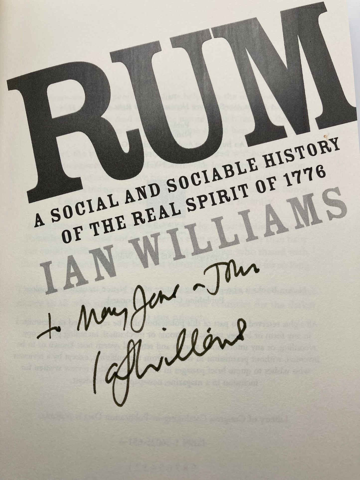 Rum: A Social and Sociable History of the Real Spirit of 1776