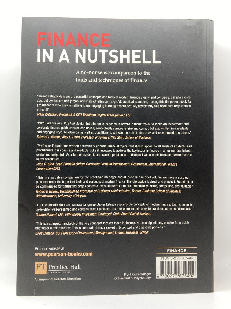 Finance in a Nutshell: A No-nonsense Companion to the Tools and Techniques of Finance