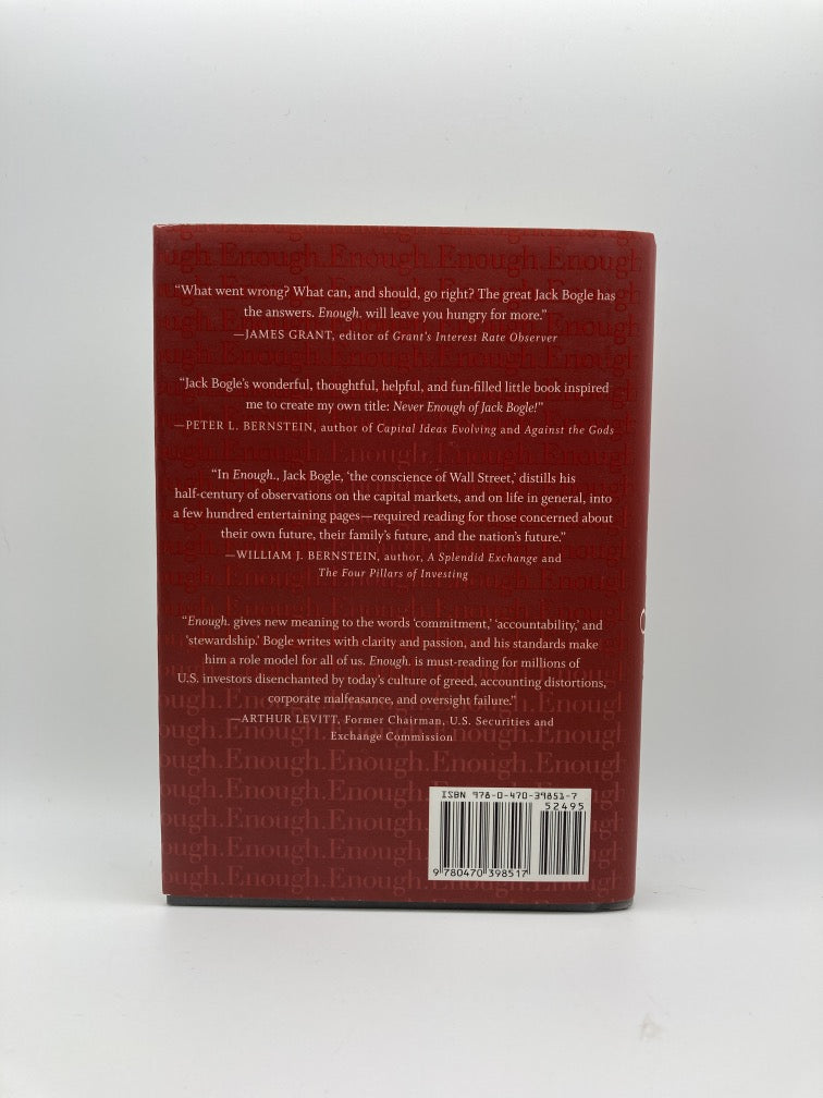 Enough: True Measures of Money, Business, and Life