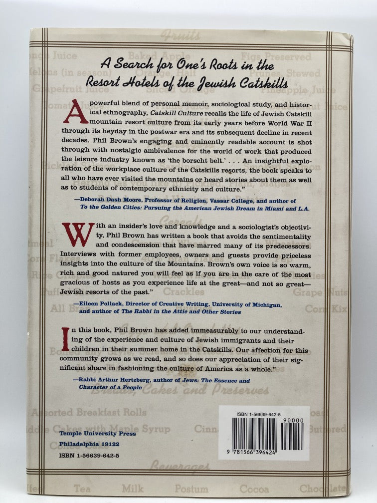 Catskill Culture: A Mountain Rat's Memories of the Great Jewish Resort Area
