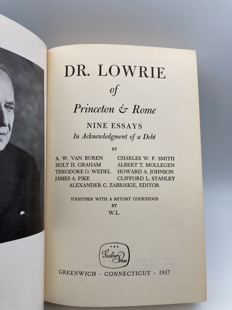 Dr. Lowrie of Princeton & Rome
