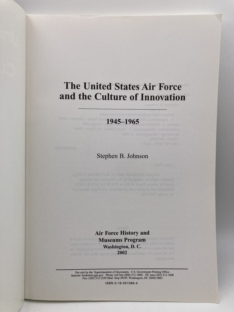 The United States Air Force and the Culture of Innovation