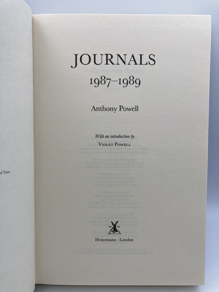 Anthony Powell: Journals 1987-1989