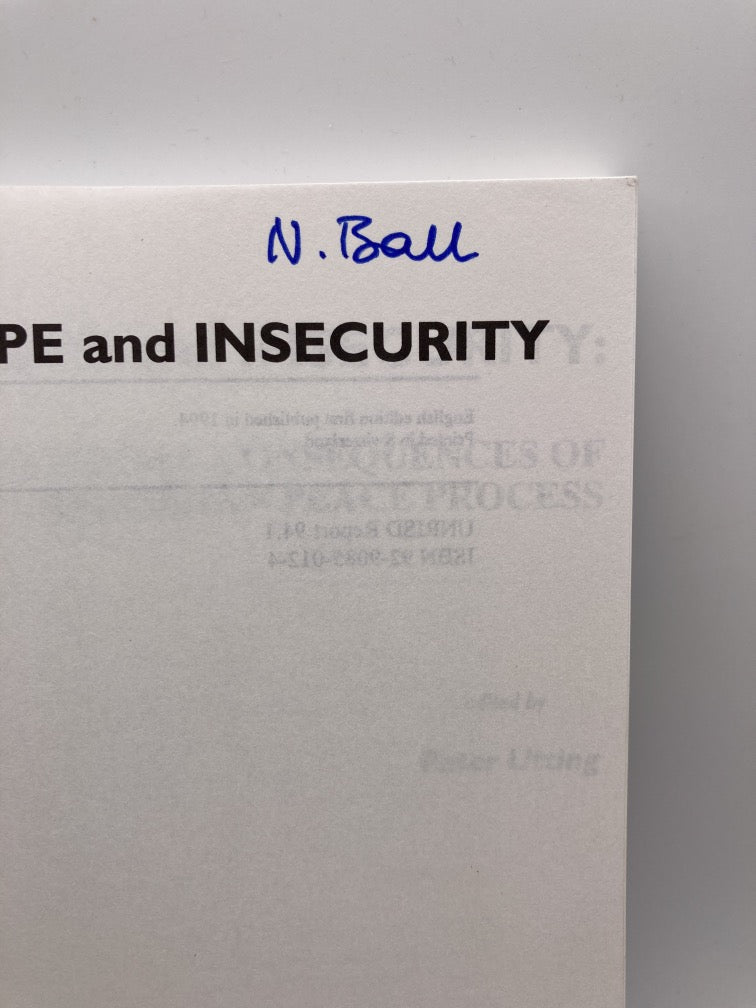Between Hope & Insecurity: The Social Consequences of the Cambodian Peace Process
